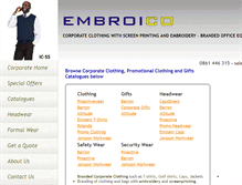 Tablet Screenshot of embroico.co.za
